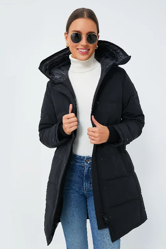 cozy wool-blend coatBlack Noir Black Disc Shelburne Parka