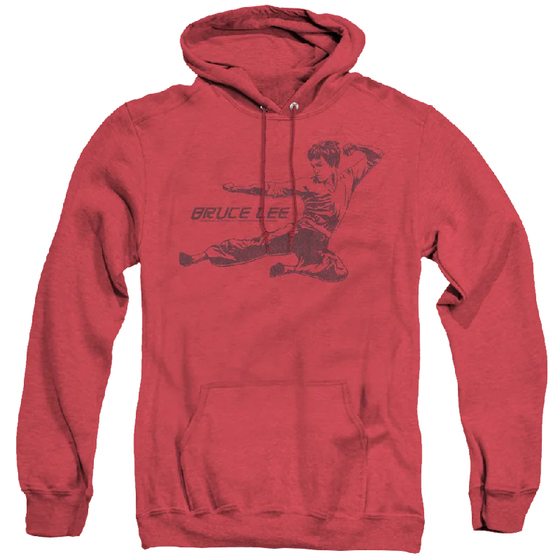 lightweight hooded sweatshirtBruce Lee Line Kick - Heather Pullover Hoodie