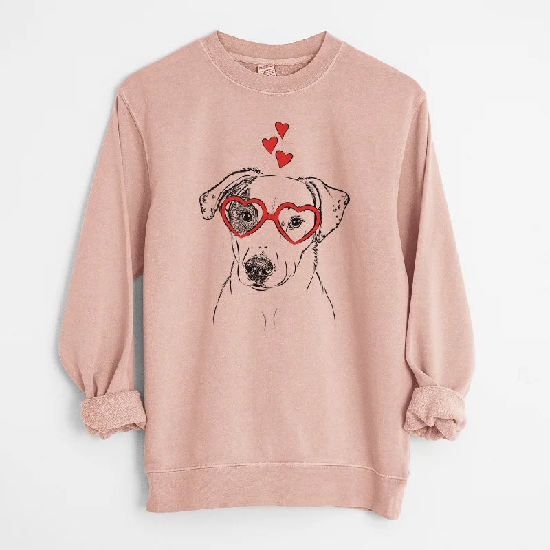 modern athletic hoodieValentine P Pie the Mixed Breed - Unisex Pigment Dyed Crew Sweatshirt