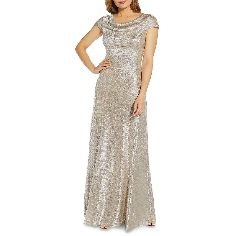 A-line dressAdrianna Papell Womens Cowl Neck Formal Evening Dress