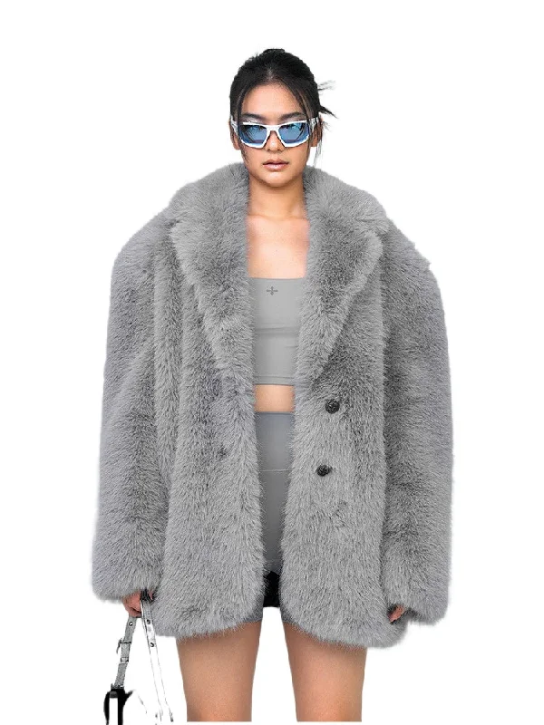 classic bomber jacketWild Faux Fur Coat 