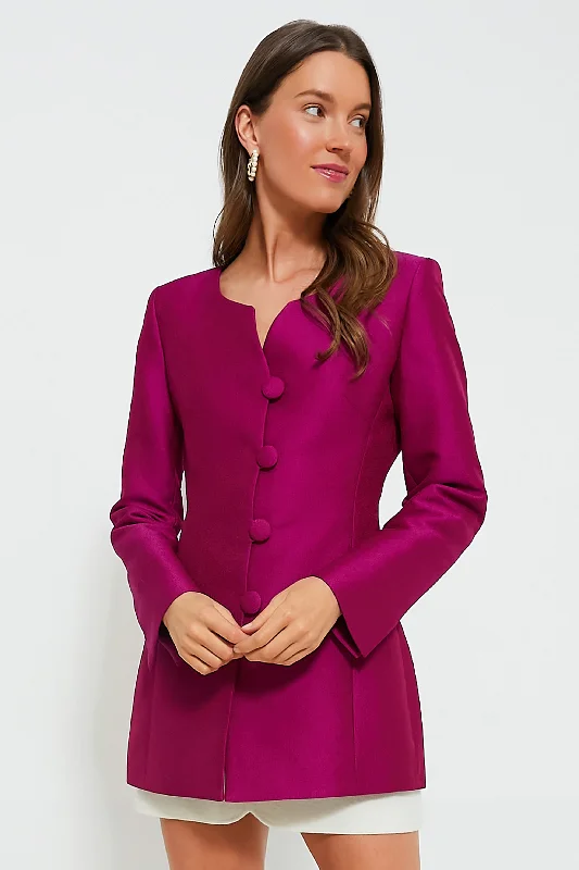 chic wool coatFuchsia Claudia Crepe Jacket