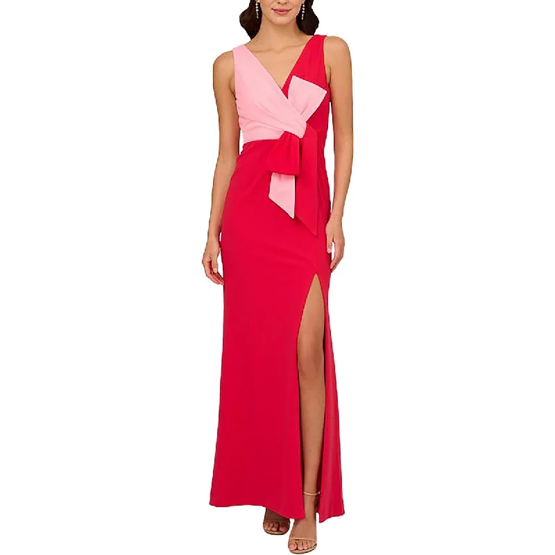 playful dressAdrianna Papell Womens Colorblock Maxi Evening Dress