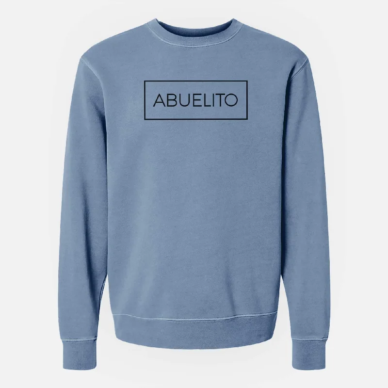 oversized gym sweatshirtAbuelito Boxed - 1 Line - Unisex Pigment Dyed Crew Sweatshirt