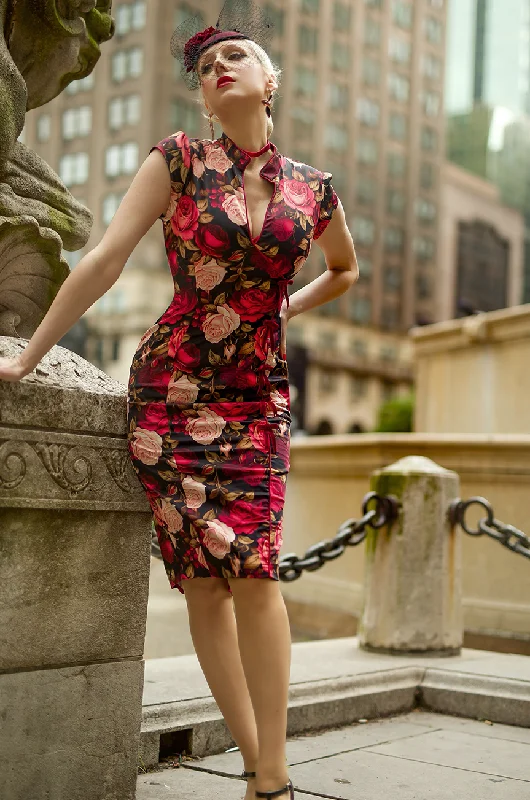 backless dressCapone Floral Wiggle Dress