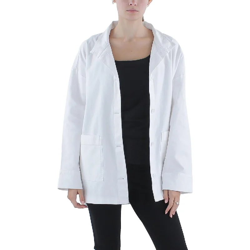 cozy wool-blend coatWomens Lightweight Stand Collar Shirt Jacket