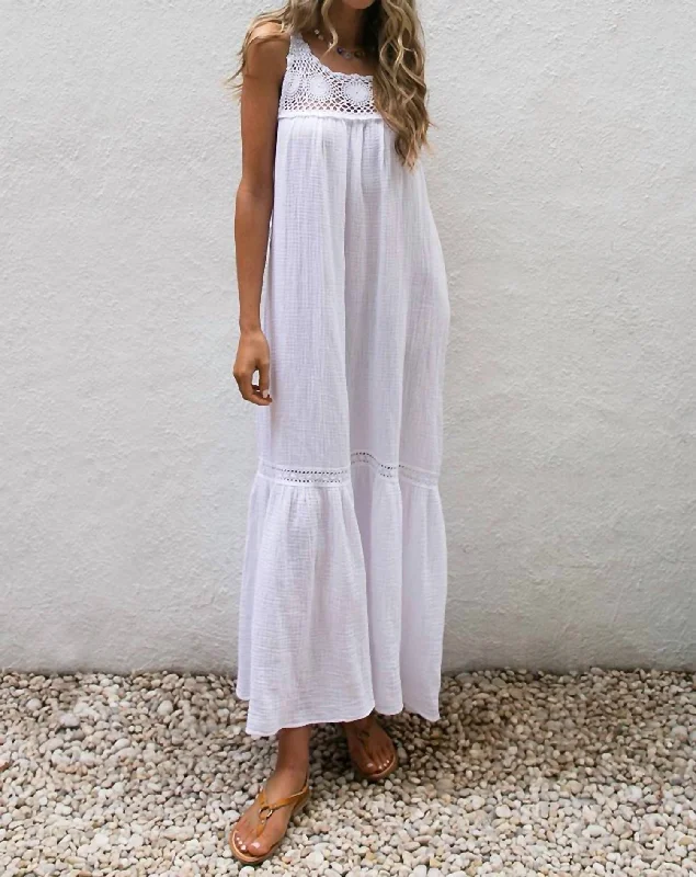 textured dressAllegra Dress In White