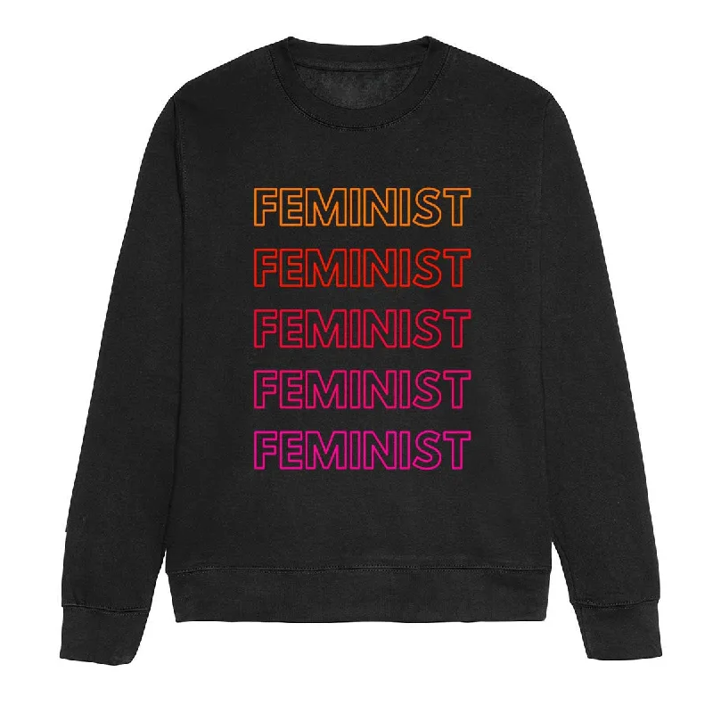 stylish performance hoodieFeminist Rainbow Feminist Sweatshirt