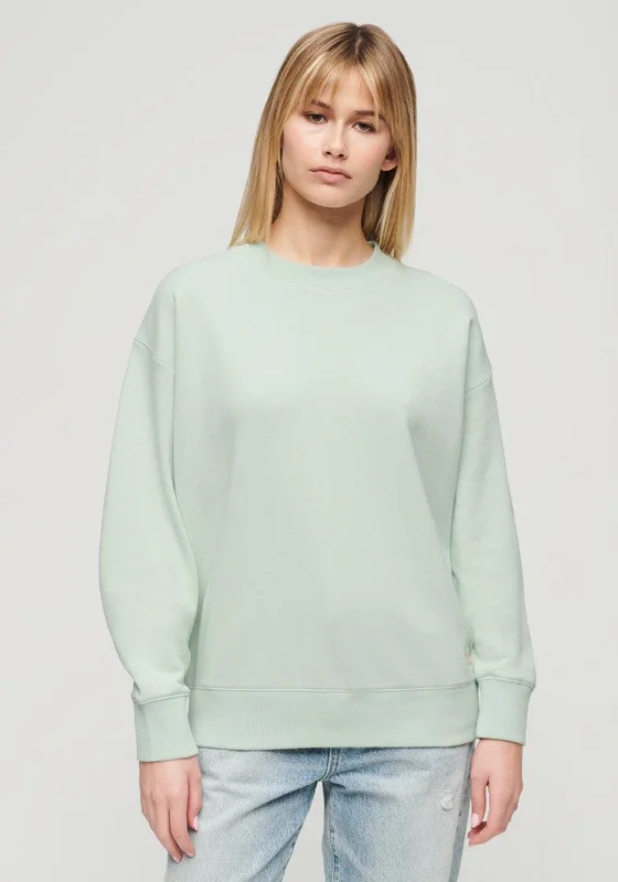 cozy hoodieSuperdry Essential Logo Sweatshirt, Surf Spray Green