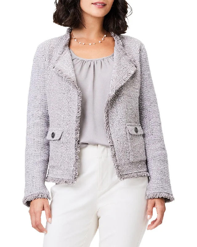 stylish coatNic+Zoe Petite Fringe Mix Knit Pocket Jacket