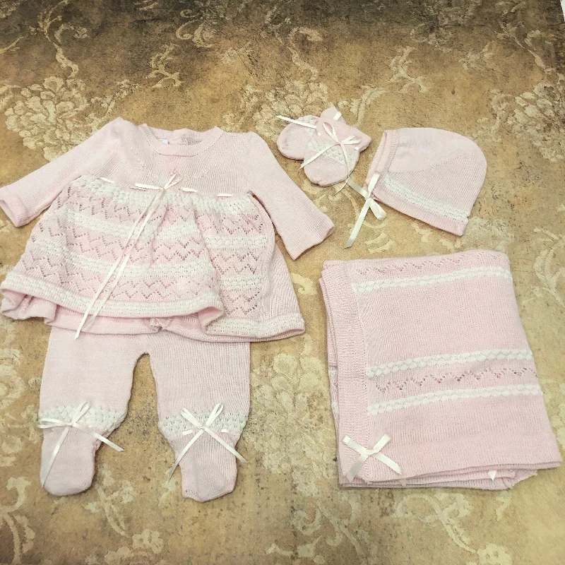 elegant dressPale Pink Knit Set