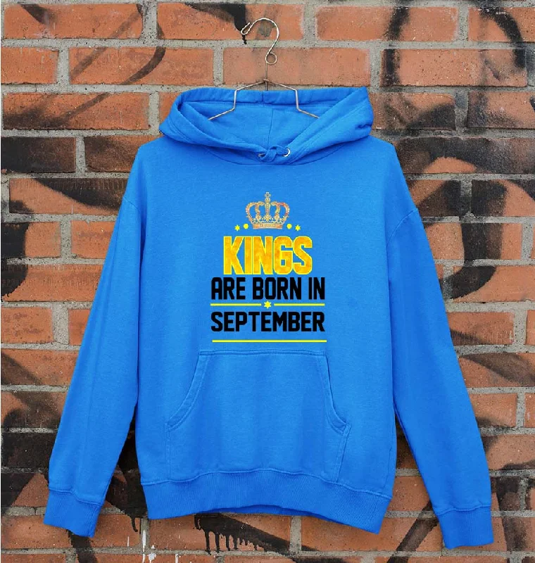 comfortable hooded sweatshirtKings Are Born In September Unisex Hoodie for Men/Women