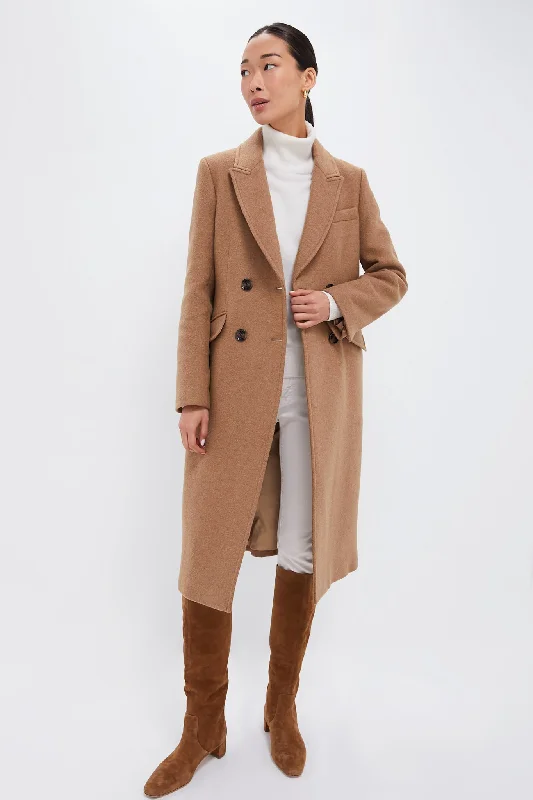 lightweight coatCamel Marylin Tailored Wool Coat