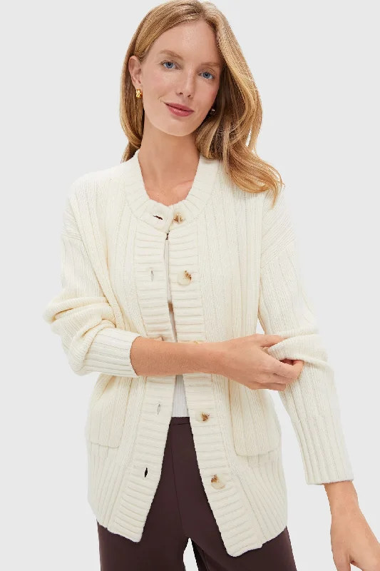 oversized trench coatEgret Pensdale Relaxed Knit Jacket