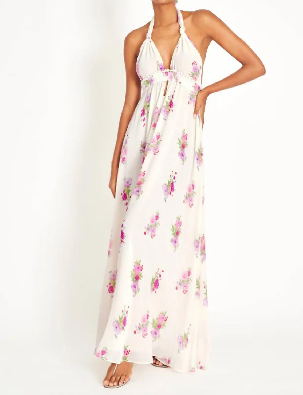 structured dressLove Maxi Halter Dress In Spanish Lavender