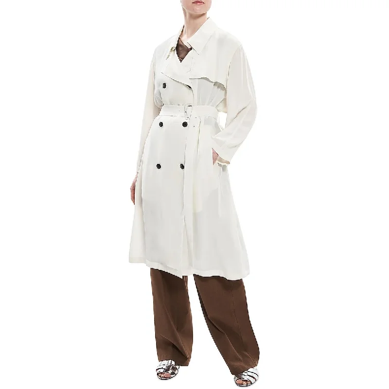 breathable jacketWomens Double-Breasted Lightweight Trench Coat