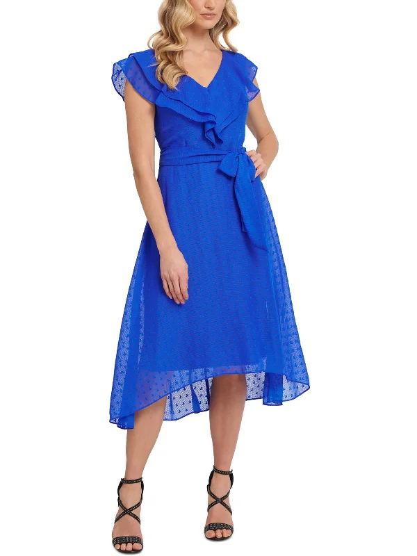 stylish dressWomens Ruffled Long Midi Dress