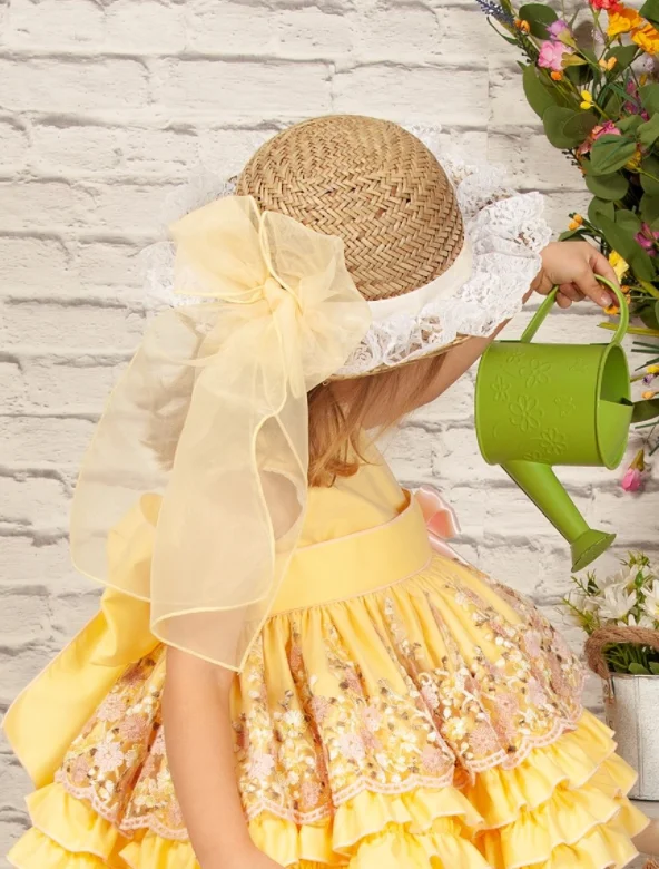 comfy maxi dressSonata Straw Hat with Yellow Ribbon