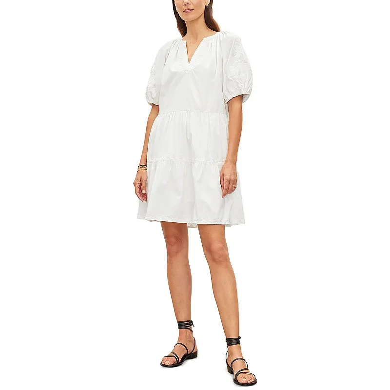 casual evening dressVELVET BY GRAHAM & SPENCER Womens Chrissy Embroidered Boho Shift Dress