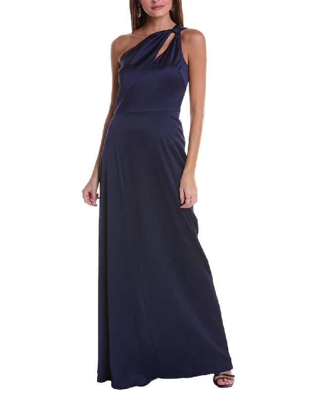 casual midi dressTeri Jon by Rickie Freeman Hammered Satin Gown