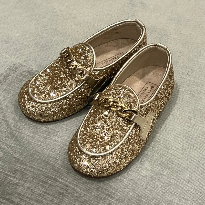 backless dressGold Glitter Flats