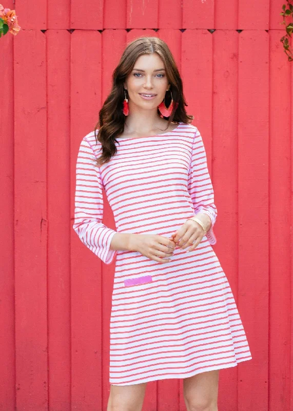 oversized dressCoral Geo Stripe Cabana Shift Dress