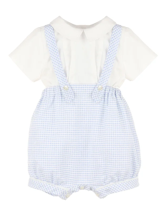 winter dressBaby Blue Check Overall