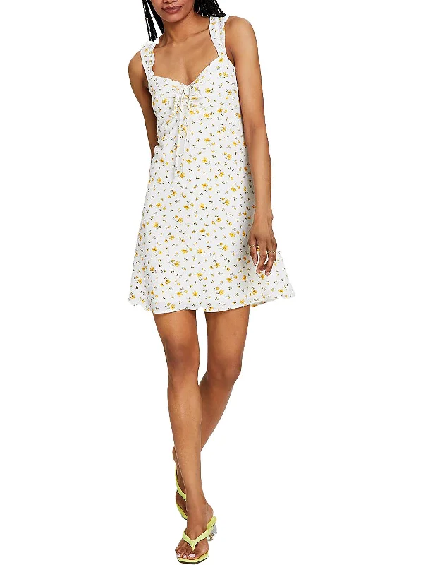 knit dressWomens Floral Print Mini Shift Dress