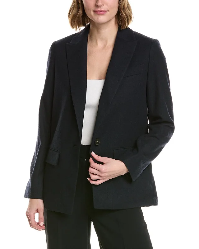 sleek and warm coatVince Boyfriend Wool-Blend Blazer