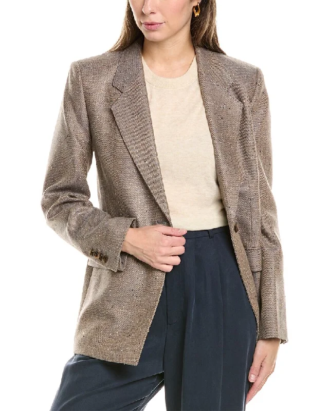 chic padded coatLafayette 148 New York Single Button Blazer