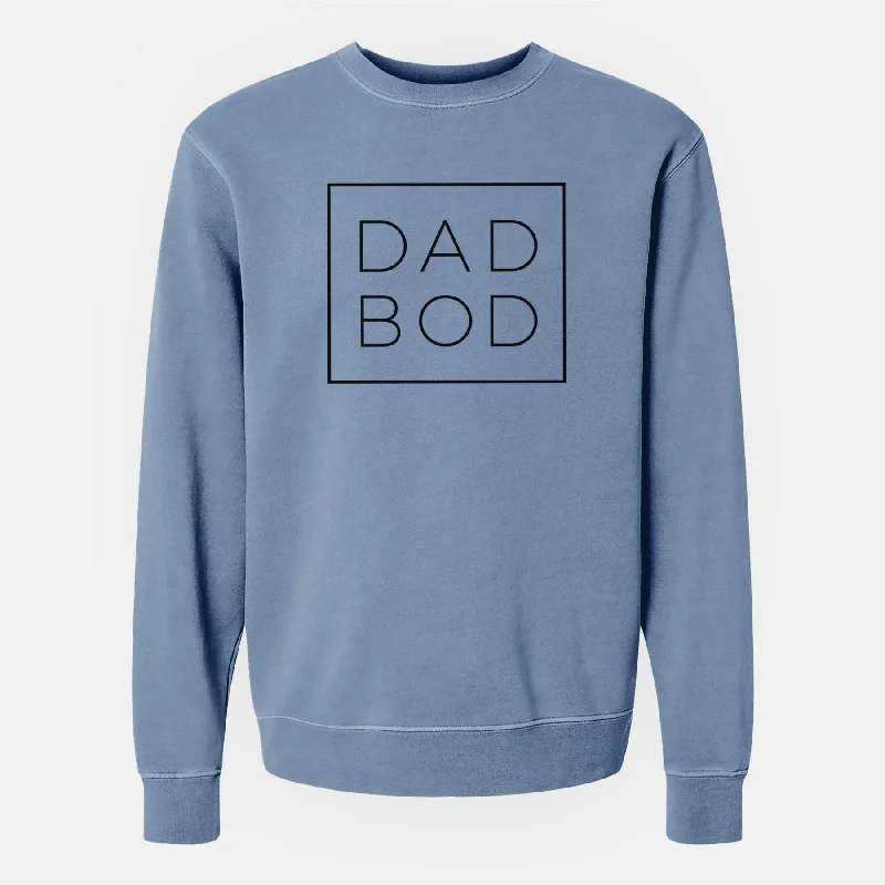 casual workout hoodieDad Bod Boxed - Unisex Pigment Dyed Crew Sweatshirt