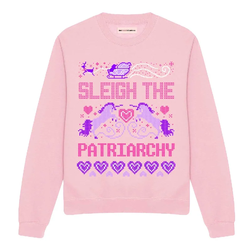 sleek sports hoodieSleigh The Patriarchy - Ugly Christmas Jumper