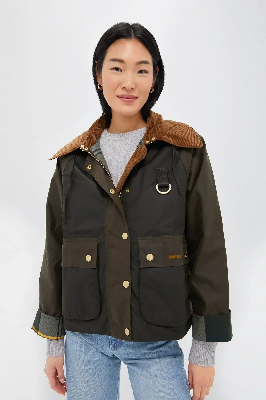 comfortable outerwearArchive Olive Reighton Wax Jacket