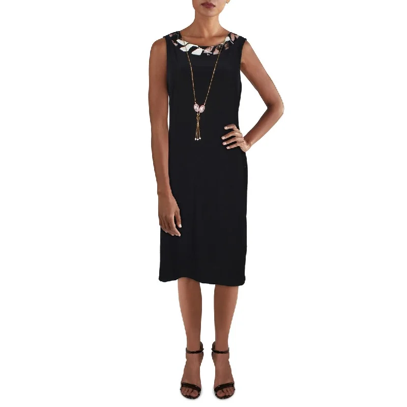 winter dressR&M Richards Womens Knit Sleeveless Sheath Dress