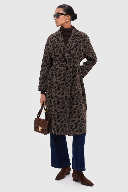 casual trench coatCheetah Abbott Wrap Coat