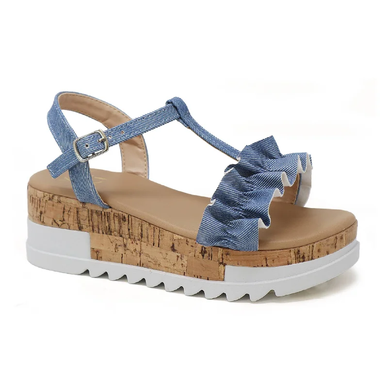 flowy dressGirls Denim Wedge Sandal