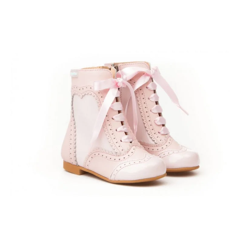 luxury dressLight Pink Leather Boots