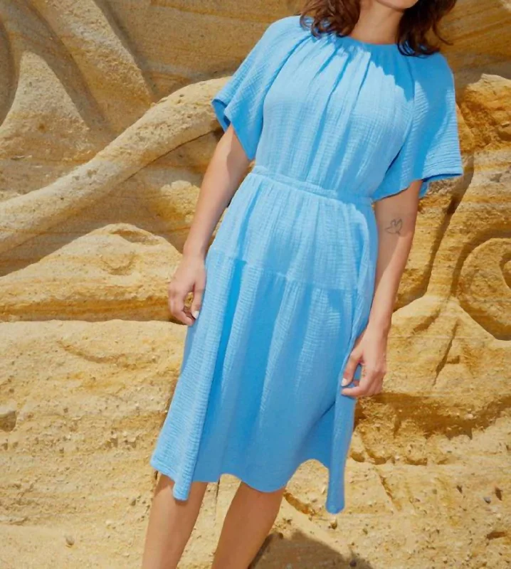 vintage-inspired dressSoon Midi Dress In Blue