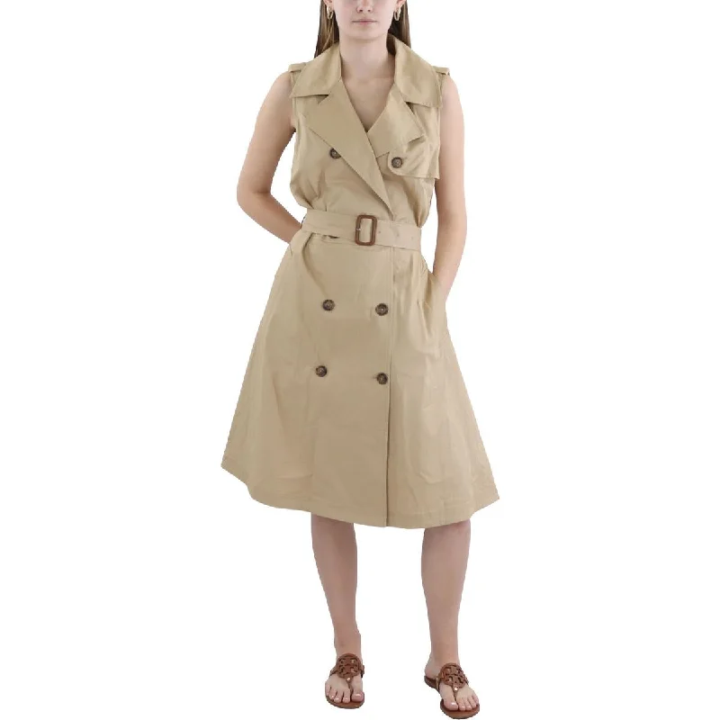 trendy mini dressLauren Ralph Lauren Womens Double-Breasted Trench Shirtdress