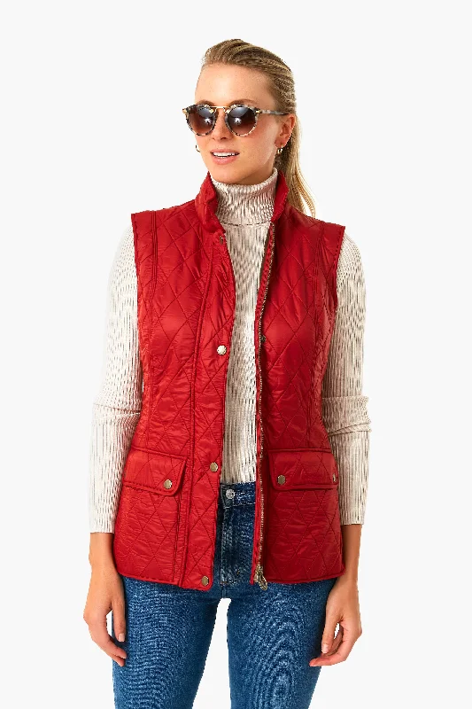 premium puffer coatDark Red Wray Gilet