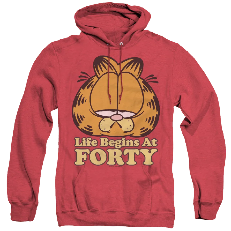 warm hooded jacketGarfield Life Begins At Forty - Heather Pullover Hoodie