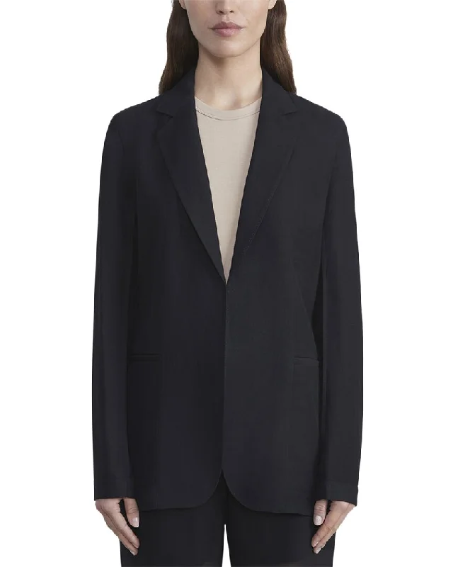 chic coatLafayette 148 New York Inside Out Seam Linen-Blend Blazer