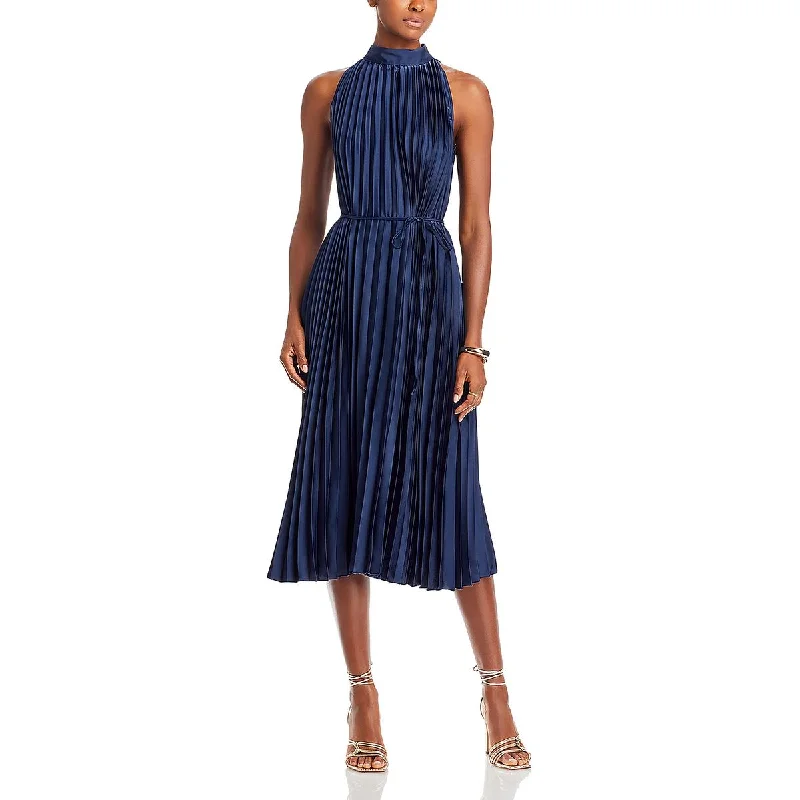 spaghetti strap dressSam Edelman Womens Pleated High Neck Midi Dress