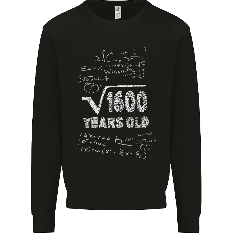 stylish sports hoodie40th Birthday 40 Year Old Geek Funny Maths Mens Sweatshirt Jumper