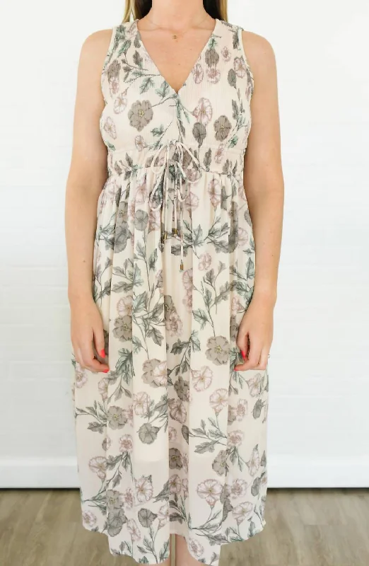 stylish dressVintage Floral Maxi Dress In Vintage Blush Floral