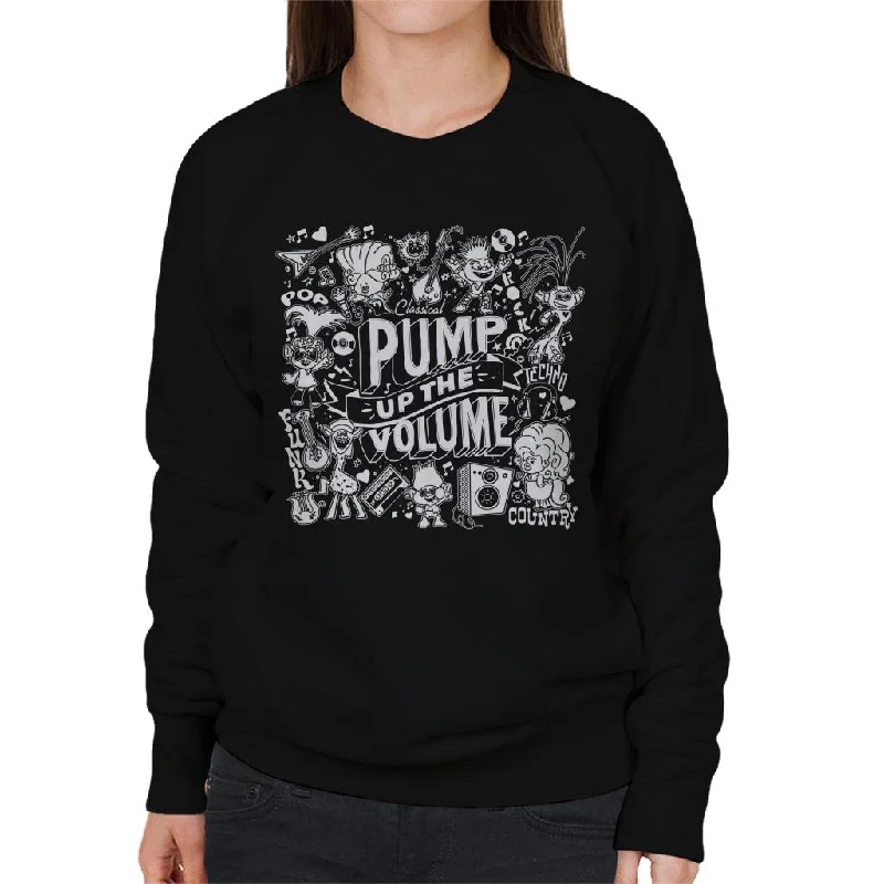 stylish sports hoodieTrolls World Tour Pump Up The Volume Women's Sweatshirt