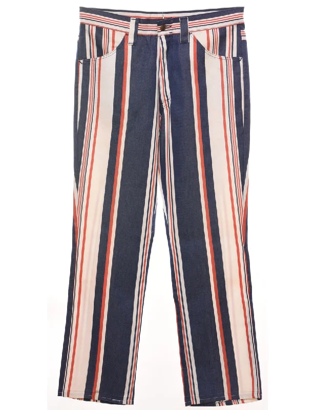 trendy jacketStriped Navy, White & Red Trousers - W33 L31