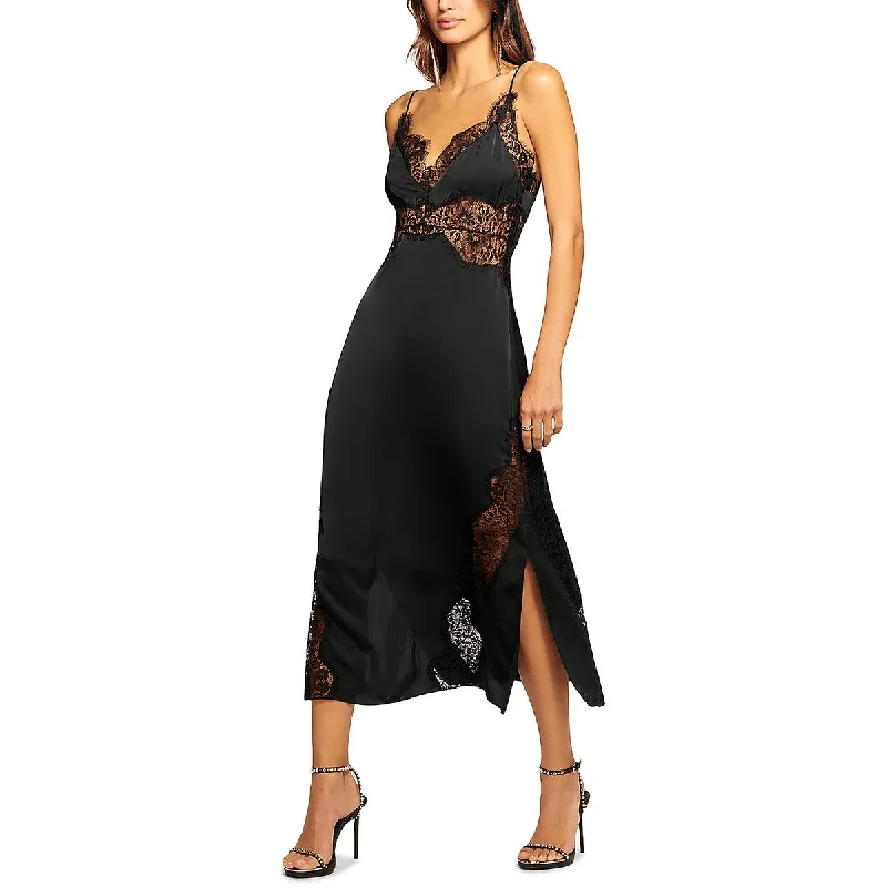 structured dressRamy Brook Womens Maren Satin Lace Slip Slip Dress