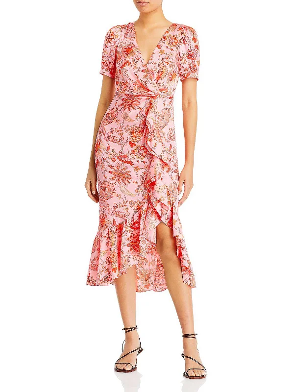 high-waisted dressWomens Paisley Midi Sheath Dress