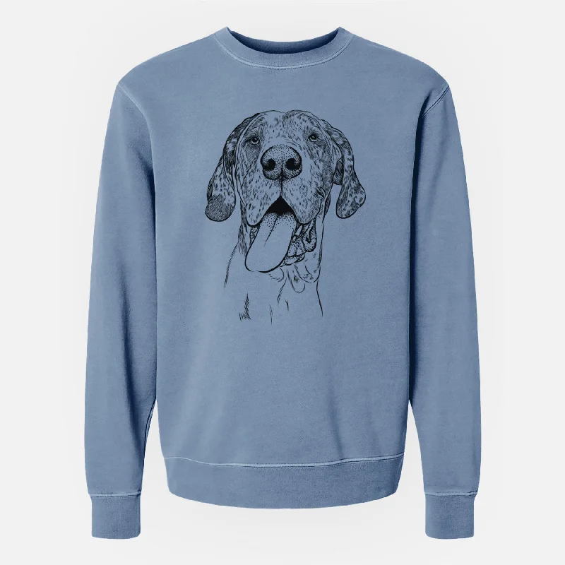 stylish training hoodieBare Hennessey the Great Dane - Unisex Pigment Dyed Crew Sweatshirt